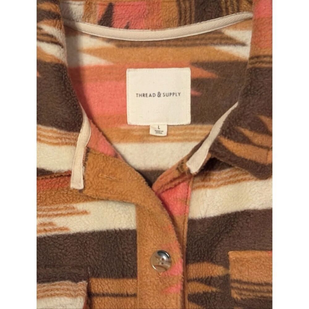 Thread & Supply Western Button Front Fleece Jacke… - image 4